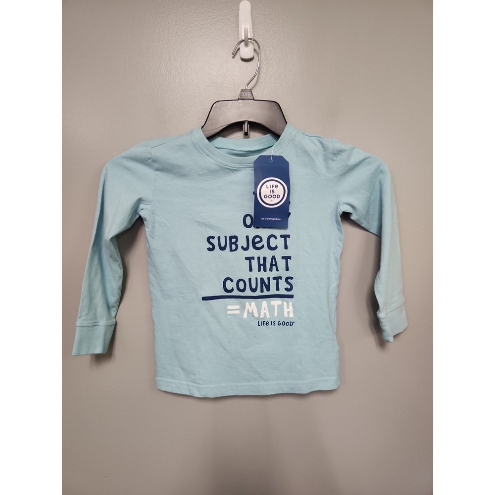 Life Is Good Crusher Girl's Sz XS‎ Math Shirt Long Sleeve New